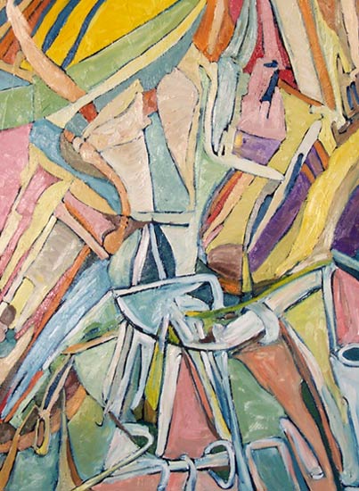 Cubist Dance: Pastel Cubist Abstract Art  by James H Brown. 